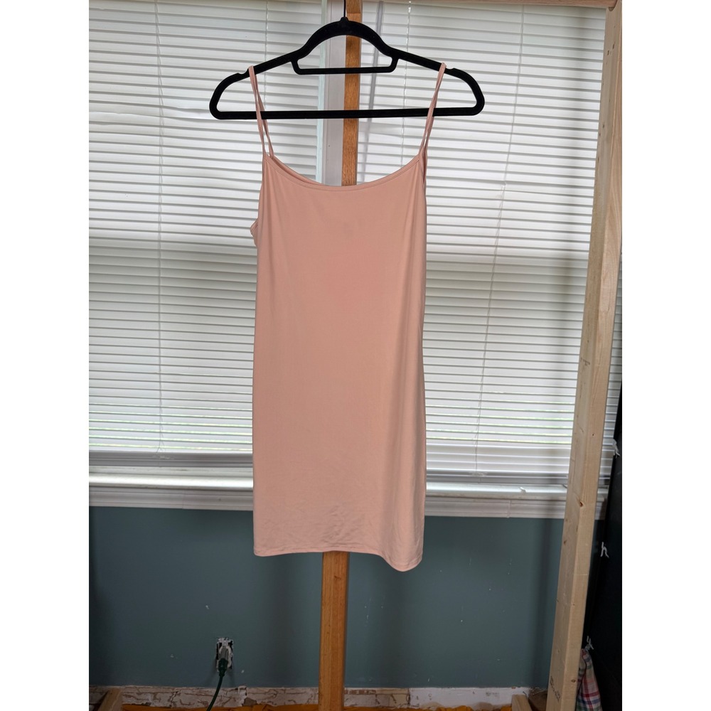 Blu Pepper Pink Spaghetti Strap Mini Slip Dress Womens‎ Large Peach Bodycon